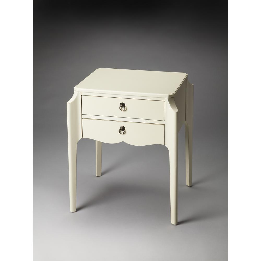 Wilshire End Table, White