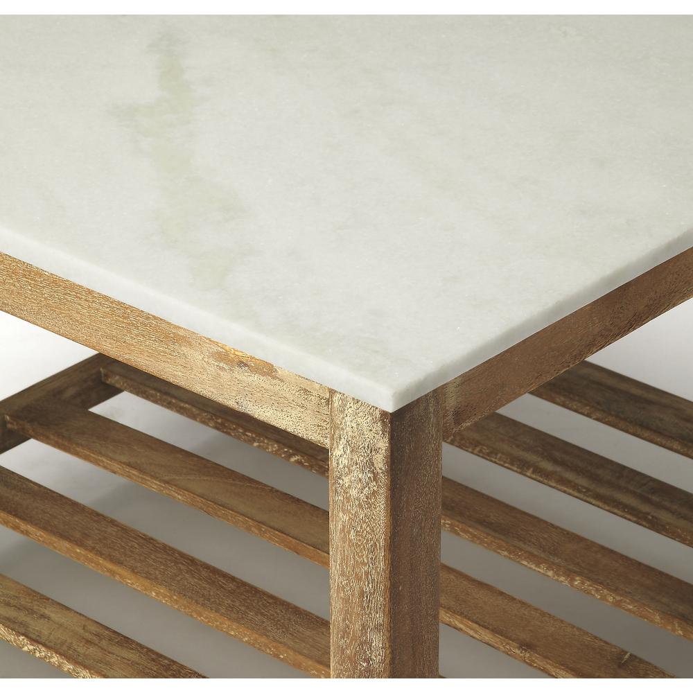 Brayden Marble Bunching Coffee Table, Light Brown