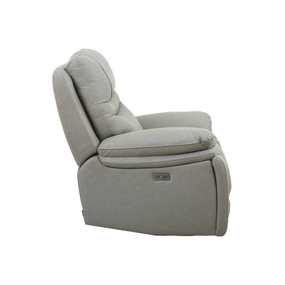 Leather Power Recliner Chair, Top Grain Upholstery, USB & USB-C, 360 lb Support
