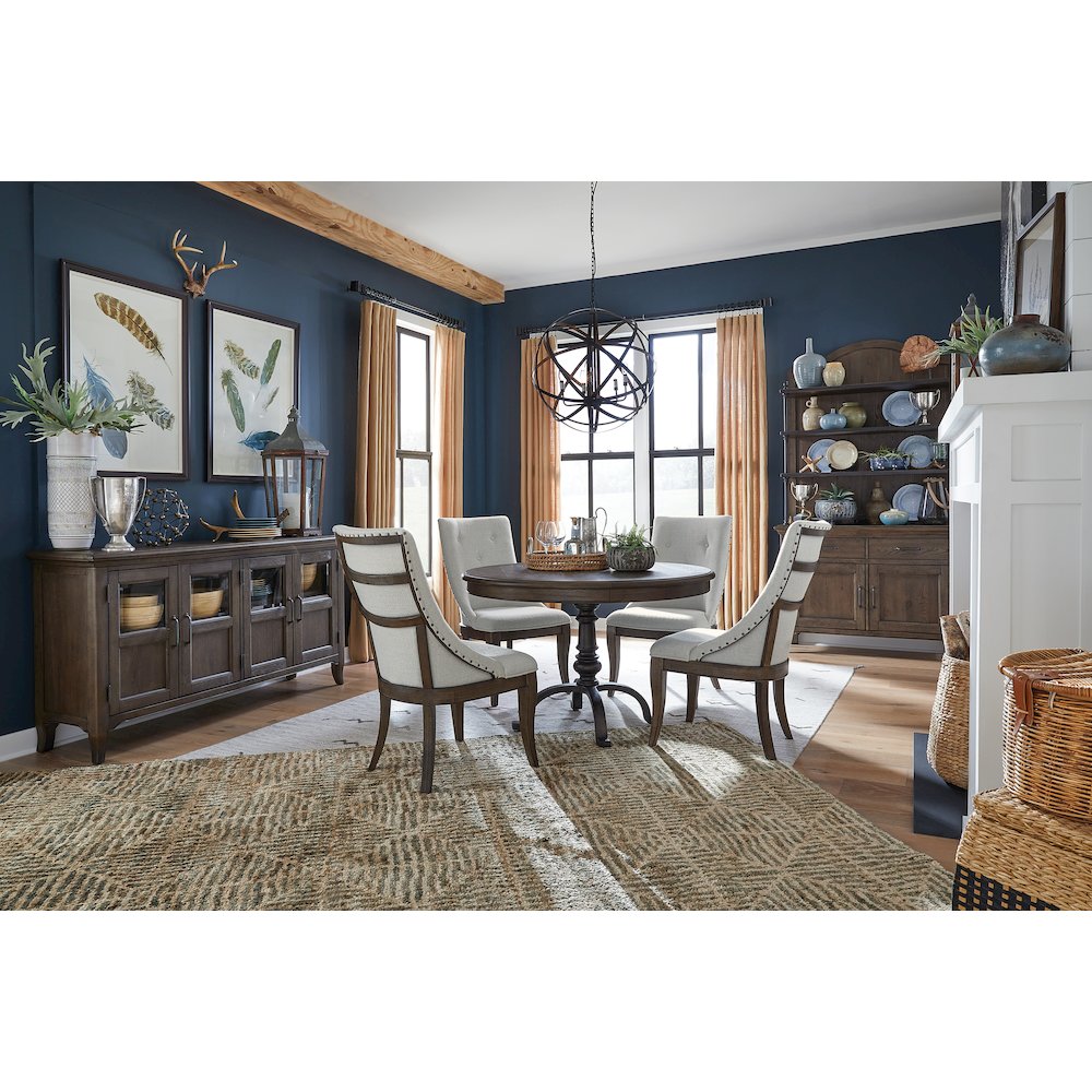Roxbury Manor Homestead Brown Upholstered Arm Chair Two Pack
