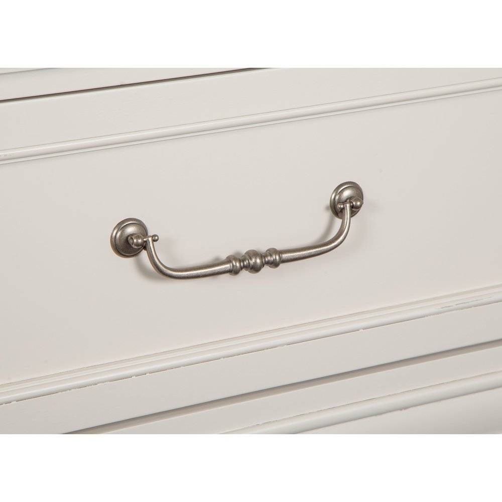 Egg Shell White With Slight Rub Through King Panel Upholstered Storage Bed