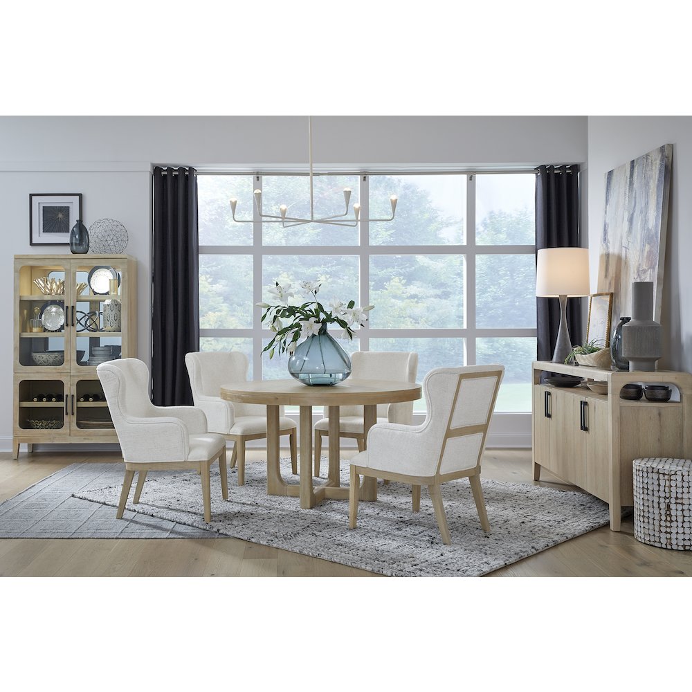 Somerset Butternut Upholstered Arm Chair Two Pack