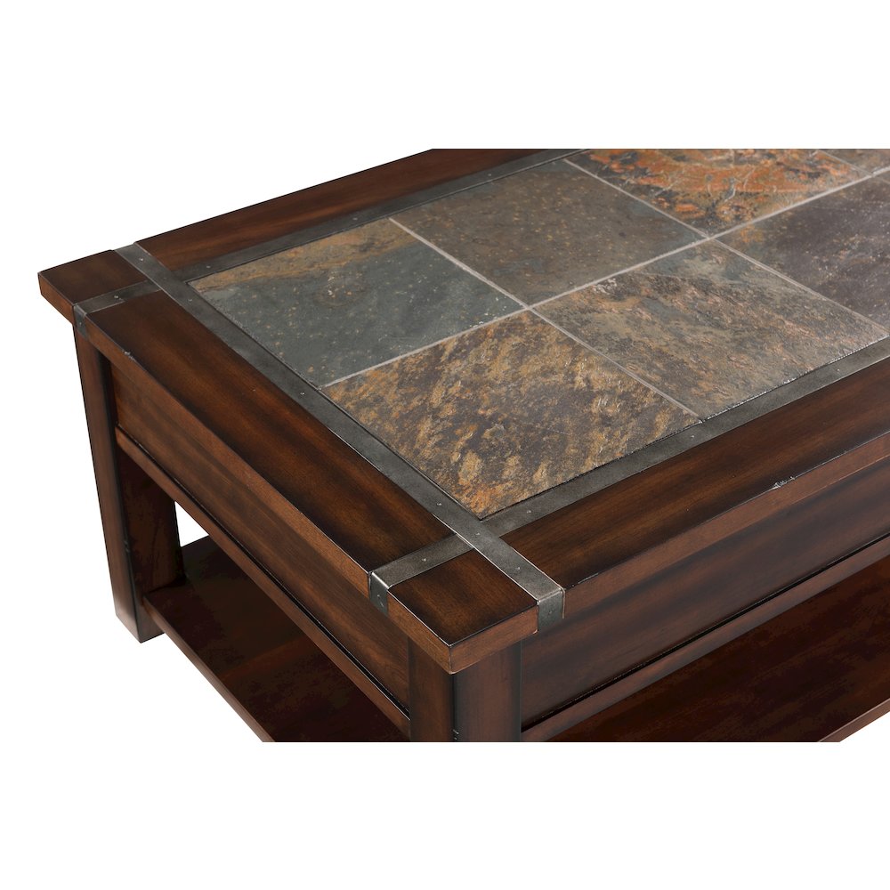 Roanoke Cherry And Slate Rectangular Sofa Table