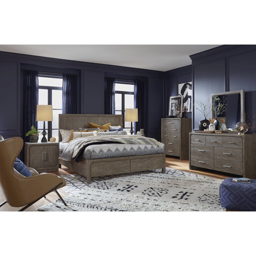 Westbourne Dark Umber Queen Panel Storage Bed