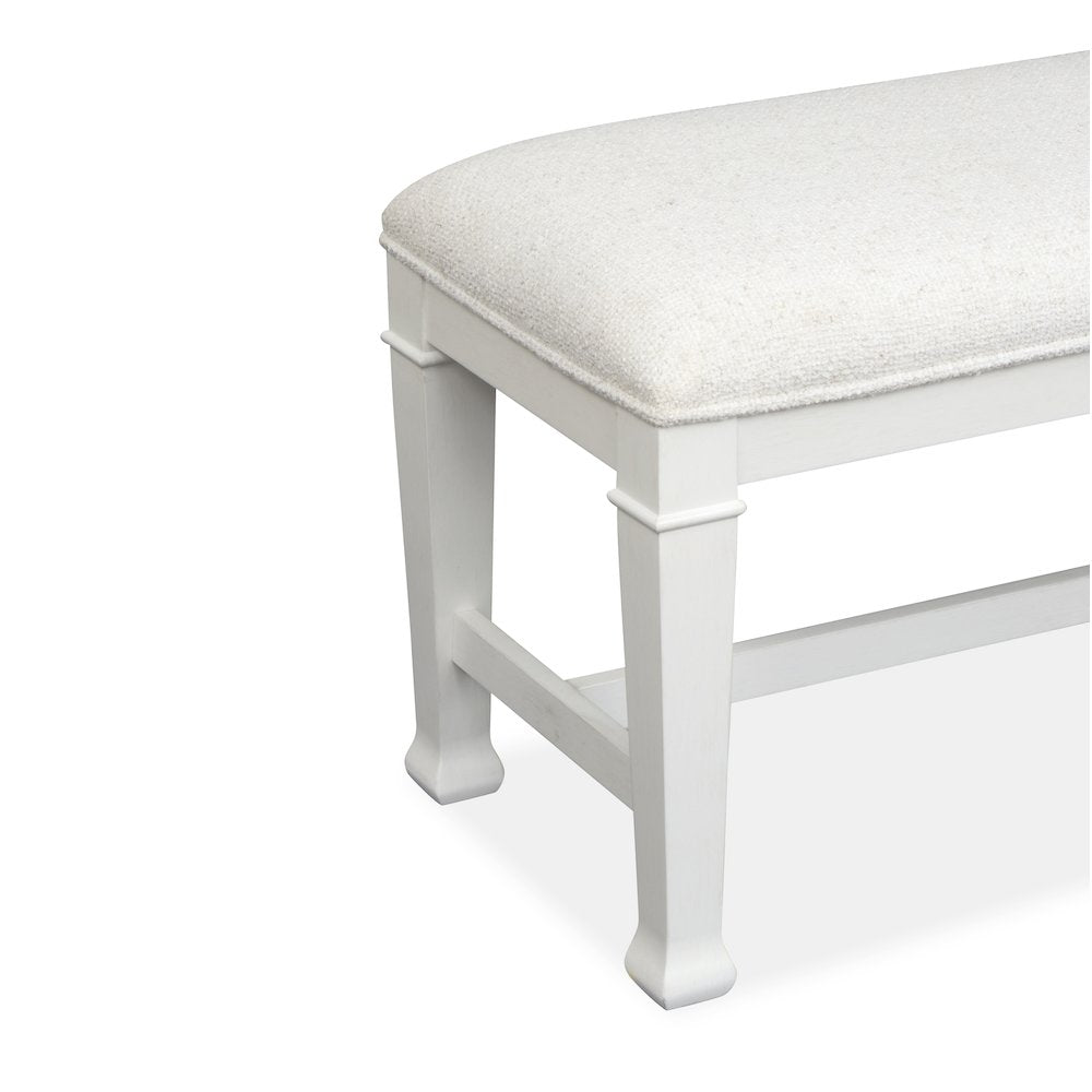 Kingston Whisper White And Cerused Nutmeg Bench