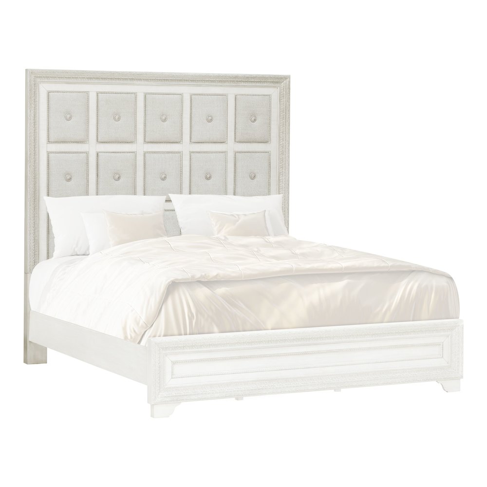 Pulaski Camila Creamy White Queen Upholstered Headboard