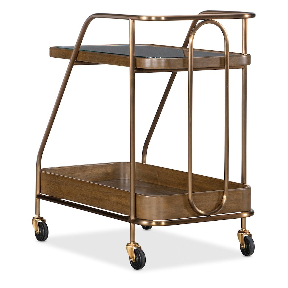 Commerce and Market Walnut Wine and Bar Cart