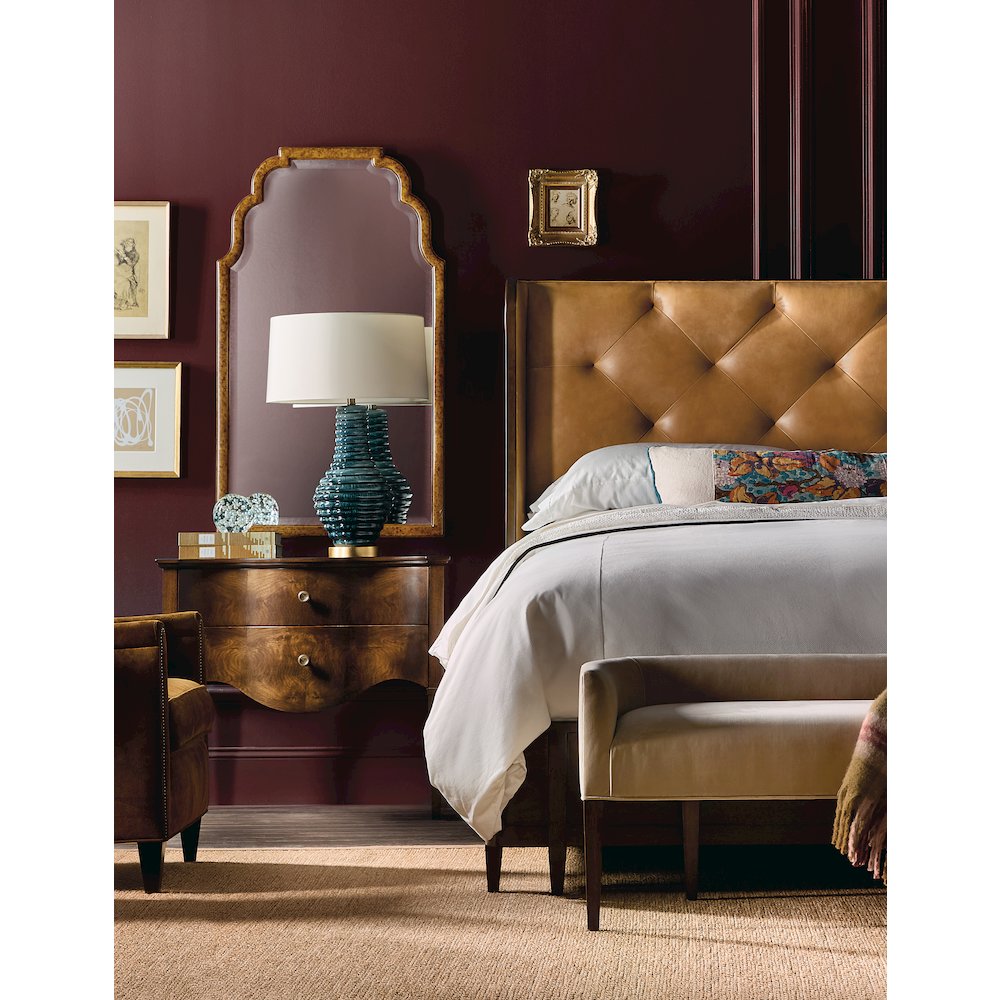 Archives Bed Bench with Beige Fabric Seat by Hooker Furnishings
