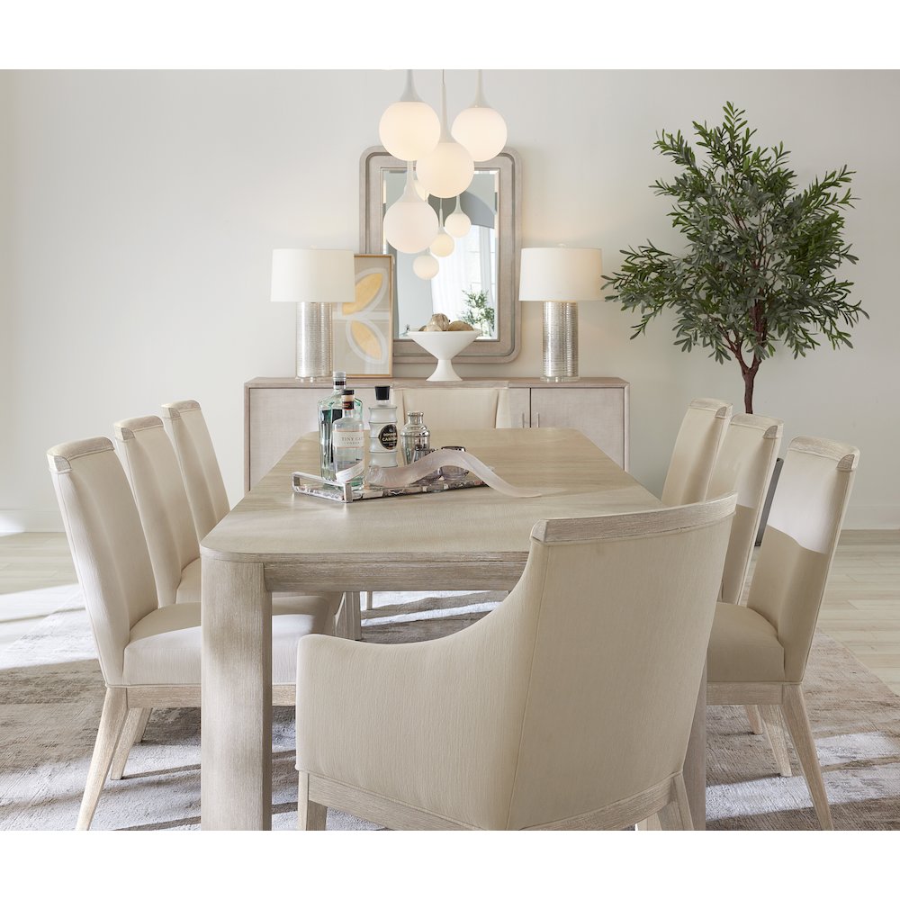 Modern Mood Wood Leg Dining Table w/ 24in leaf in Natural by Hooker Furniture