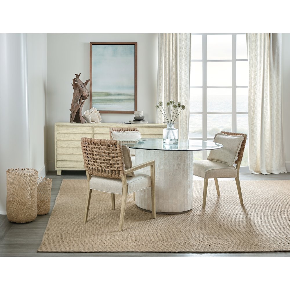 Hooker Furniture Dining Room Surfrider Woven Back Side Chair