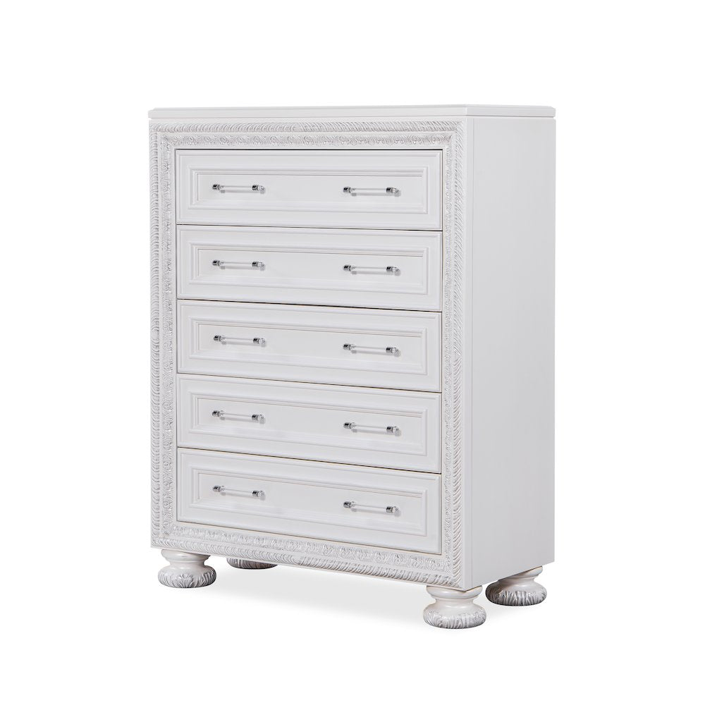 Penta White/ Champagne 5-Piece Bedroom Set, King