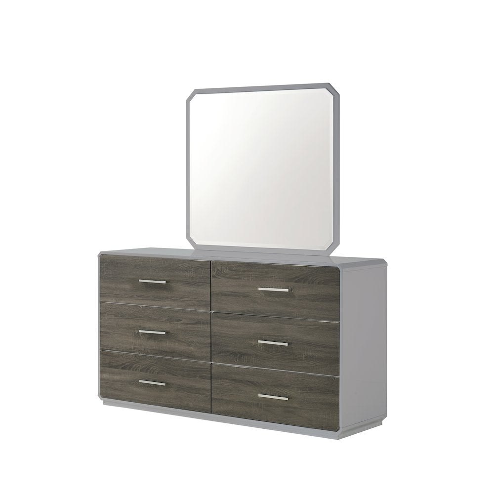 Naples Stone Gray Platform 4-Piece Bedroom Set, King