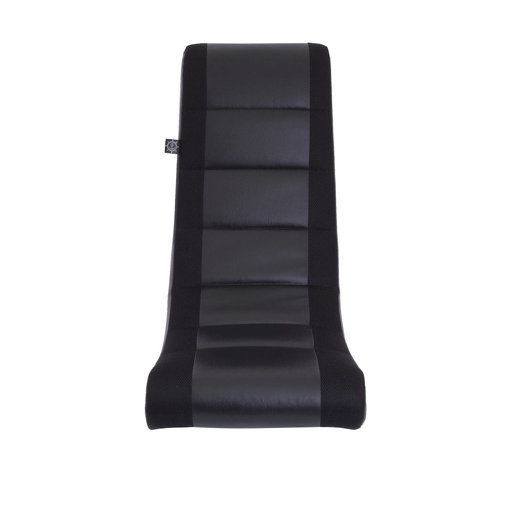 Classic Video Rocker Floor Gaming Chair, for Kids and Teens, Black/Black