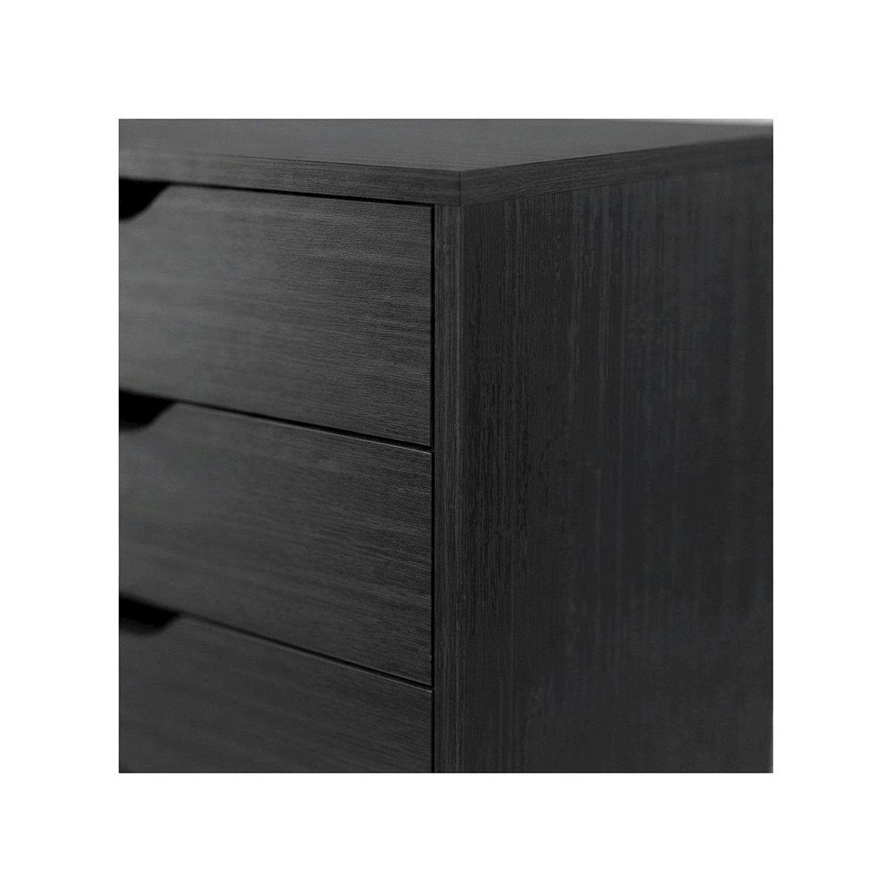 Composite Wood Filing Cabinet with 7 Drawers, Tall Drawer Unit, Black