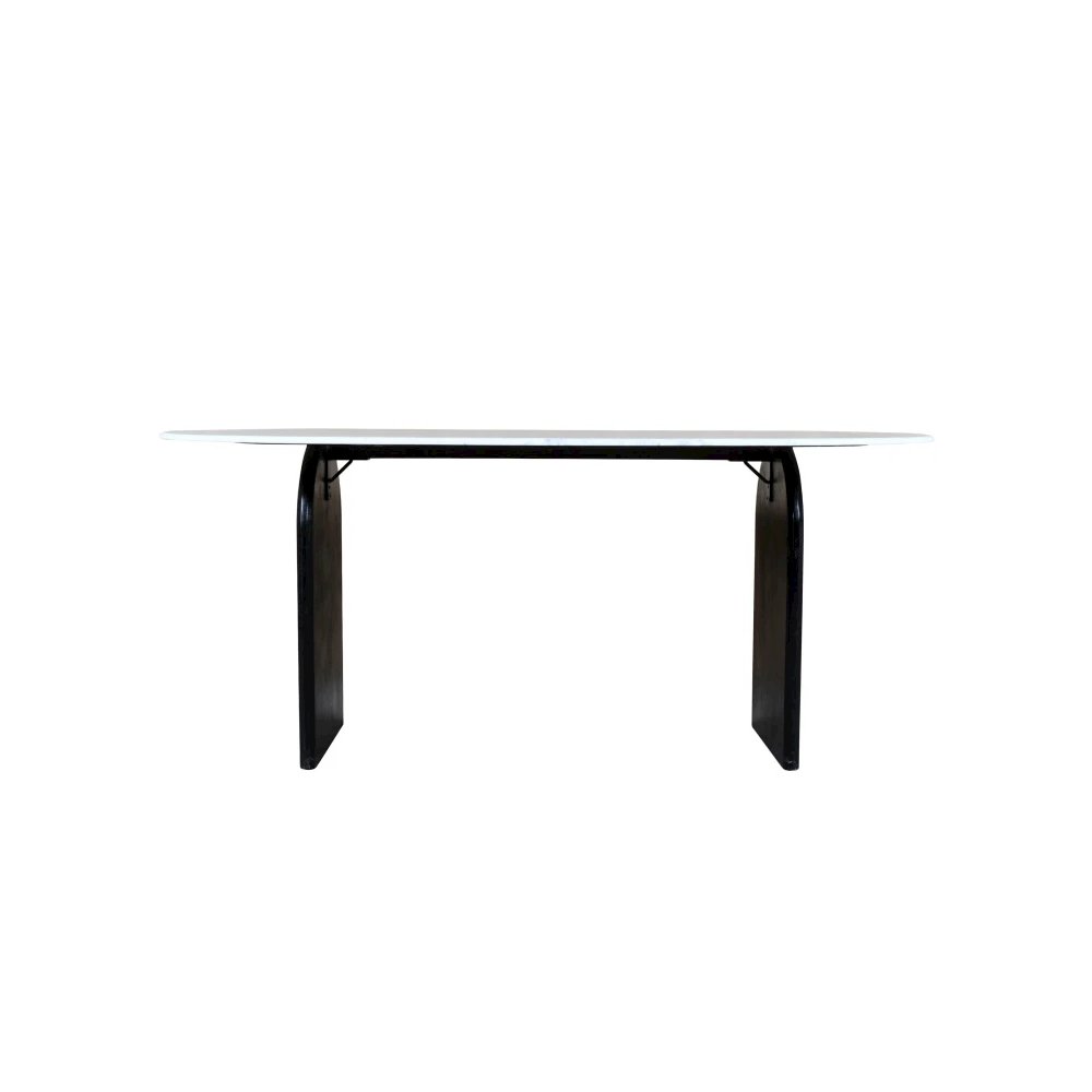 Terra Round Marble Top Desk