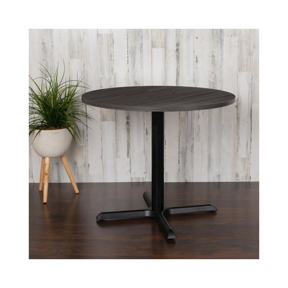 36" Round Multi-Purpose Conference Table in Rustic Gray