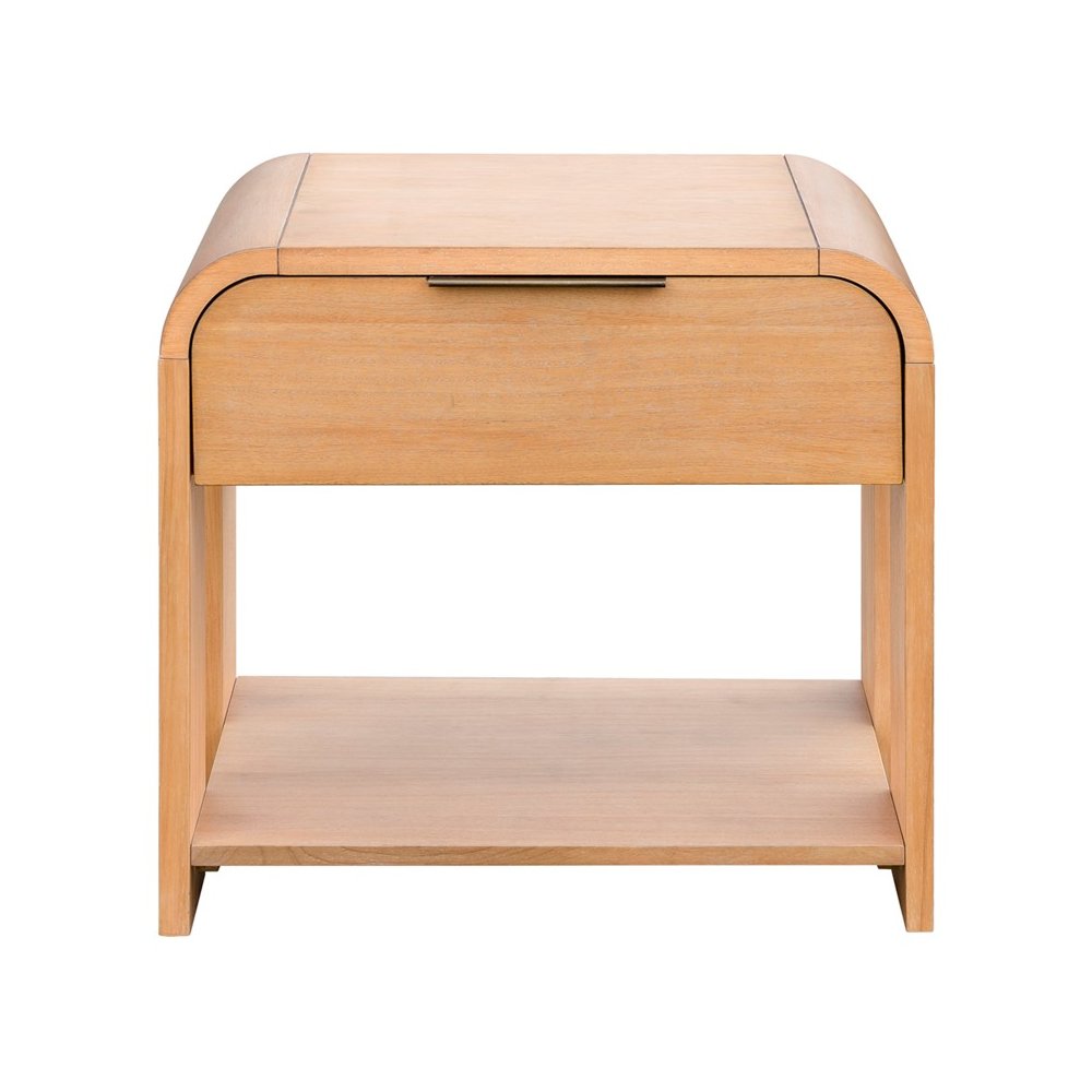 Modern One Drawer Waterfall Nightstand