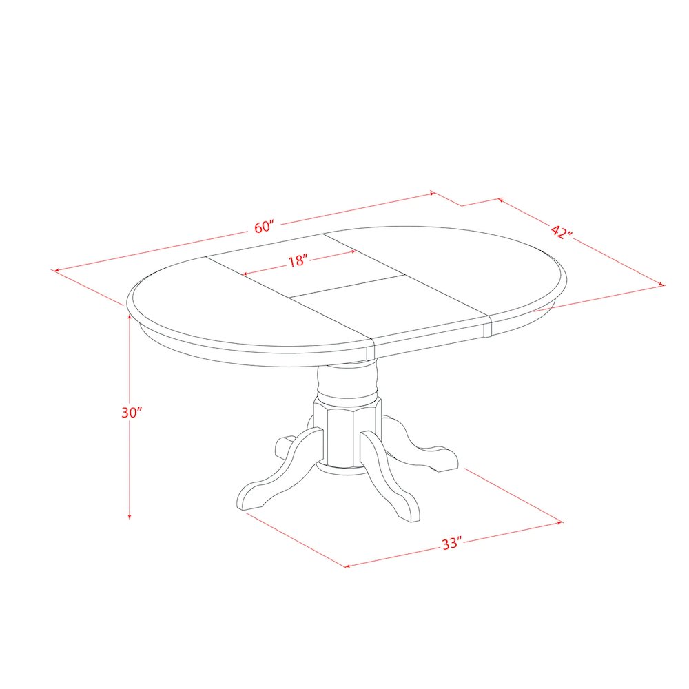 Dining Room Set Natural, ANEL5-ANA-05
