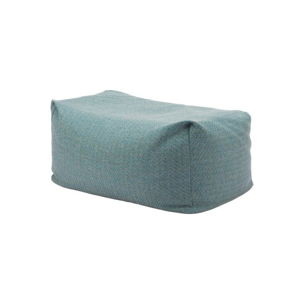 Green Outdoor Pouf Ottoman, Patio Ottoman for Garden or Deck Seating
