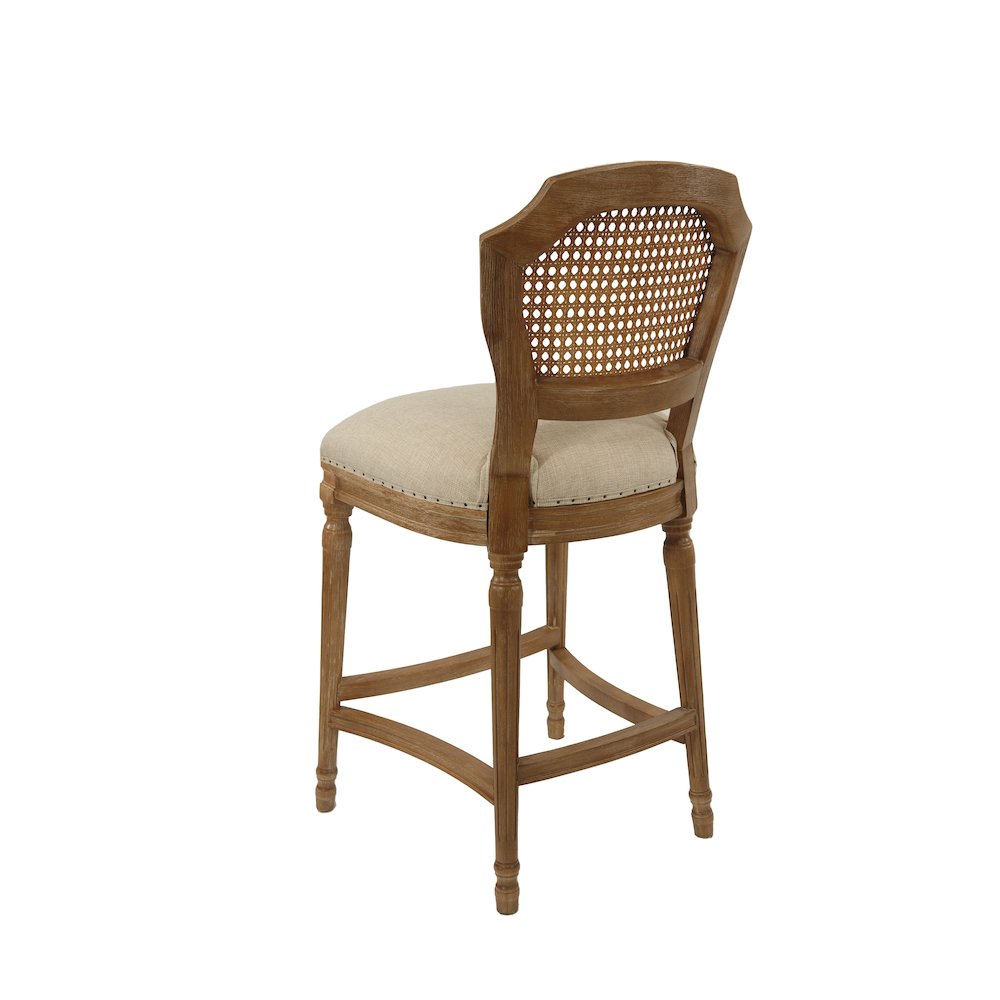 Wilbrandt Hight Back Wood Bar Stool [Weathered Brush Nature]
