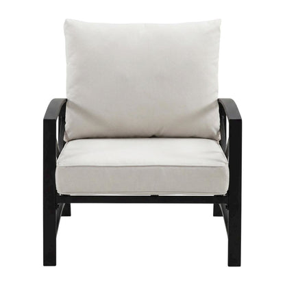 3-Piece Outdoor Patio Furniture Set with Loveseat and 2 Chairs in Bronze Finish