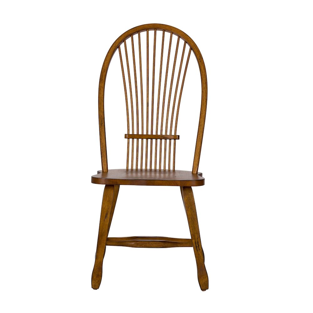 Treasures Sheaf Back Side Chair - Oak-Set of 2 in Rustic Oak