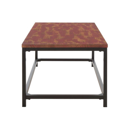 Alec Coffee Table, Distressed Maroon