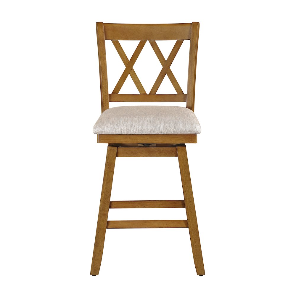 24in Brookline Swivel Barstool Oak