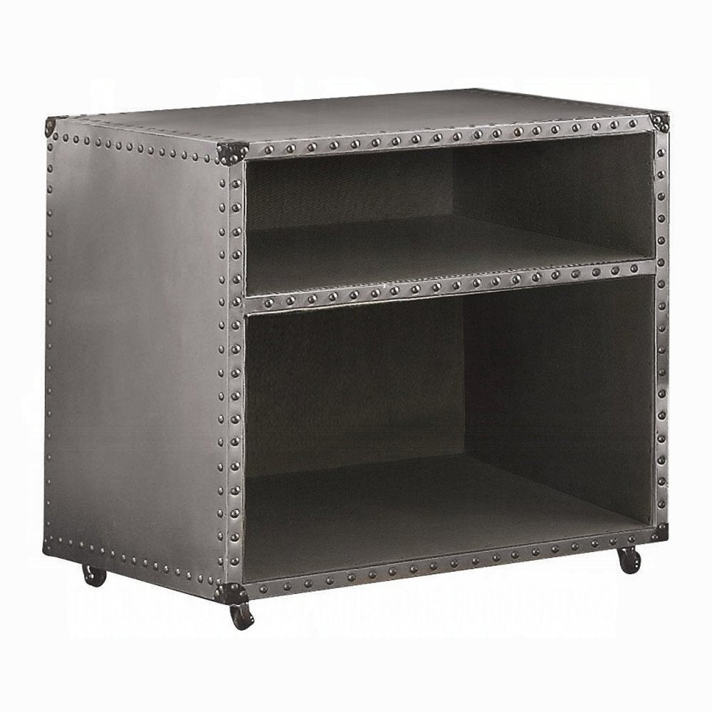 Brancaster Nightstand w/USB Port, Aluminum