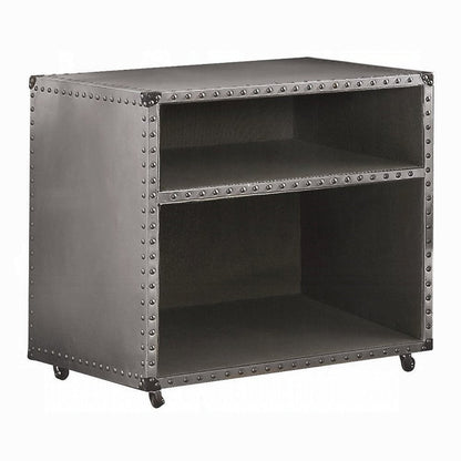 Brancaster Nightstand w/USB Port, Aluminum