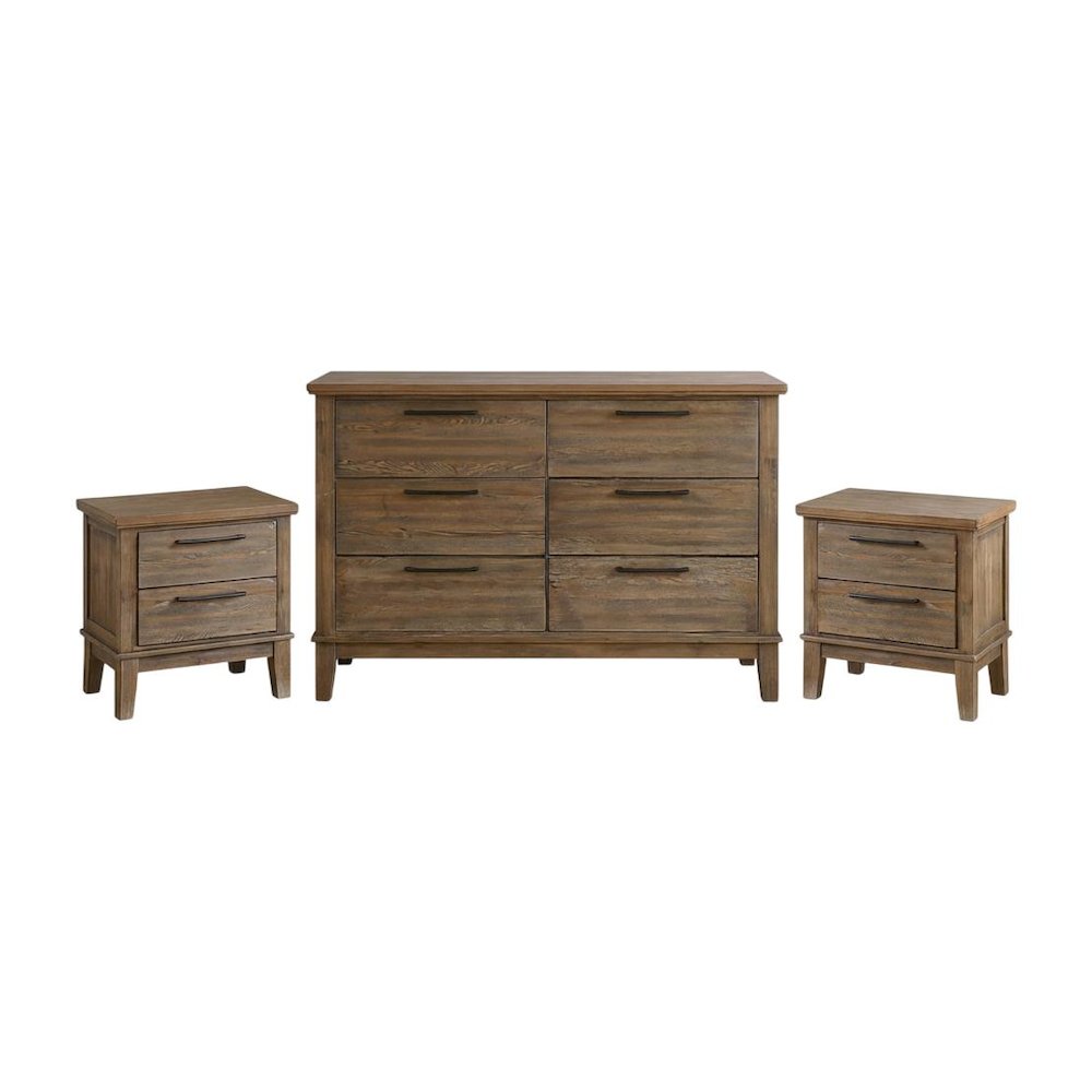 Cagney 3-Pc Wood Bedroom Set with Dresser in Vintage