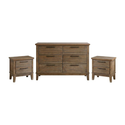Cagney 3-Pc Wood Bedroom Set with Dresser in Vintage