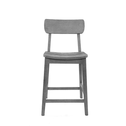 Torino Wood Counter Stool - Charcoal Grey