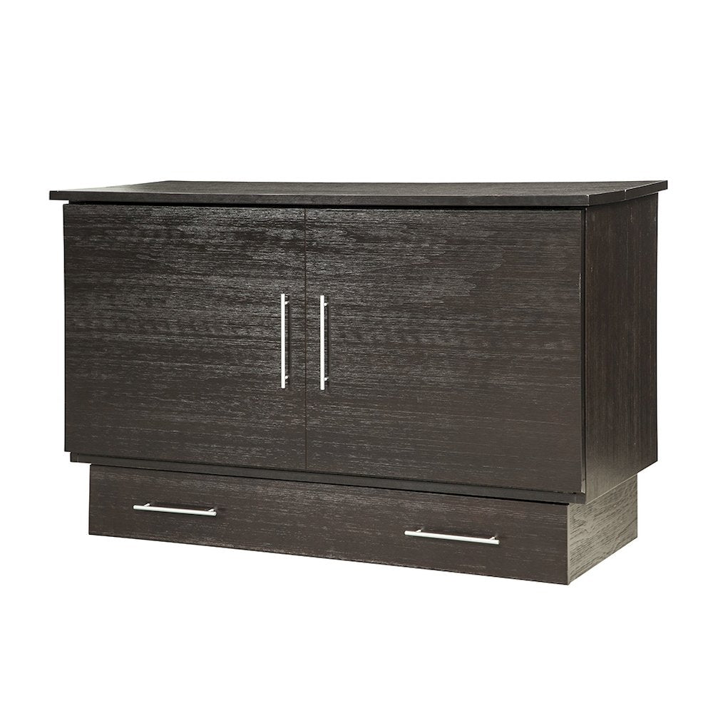 Coffee/Espresso Queen Size Cabinet Bed