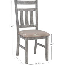 Turino 6pc Dining Set, Grey Oak Finish