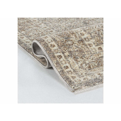 Stellios Collection 05 Distressed Diamond Pattern Area Rug - Beige