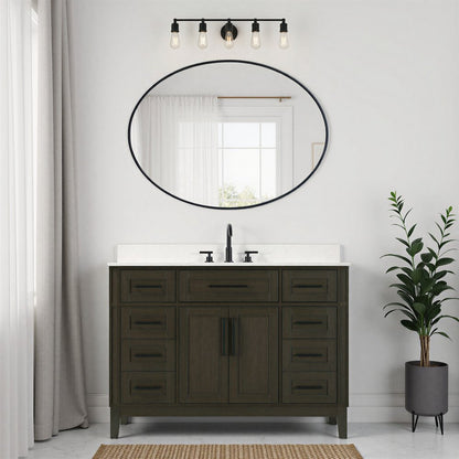 48 inch Single Bathroom Vanity in Mocha Brown