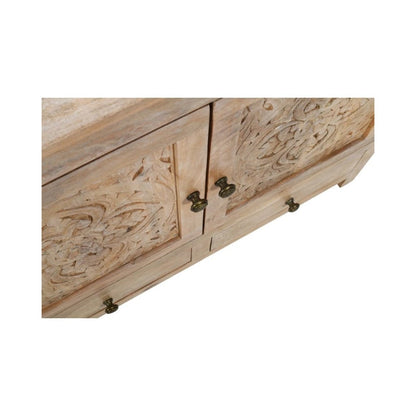 Weatherly 3 Handcarved Doors,3 Drawers Accent Cabinet
