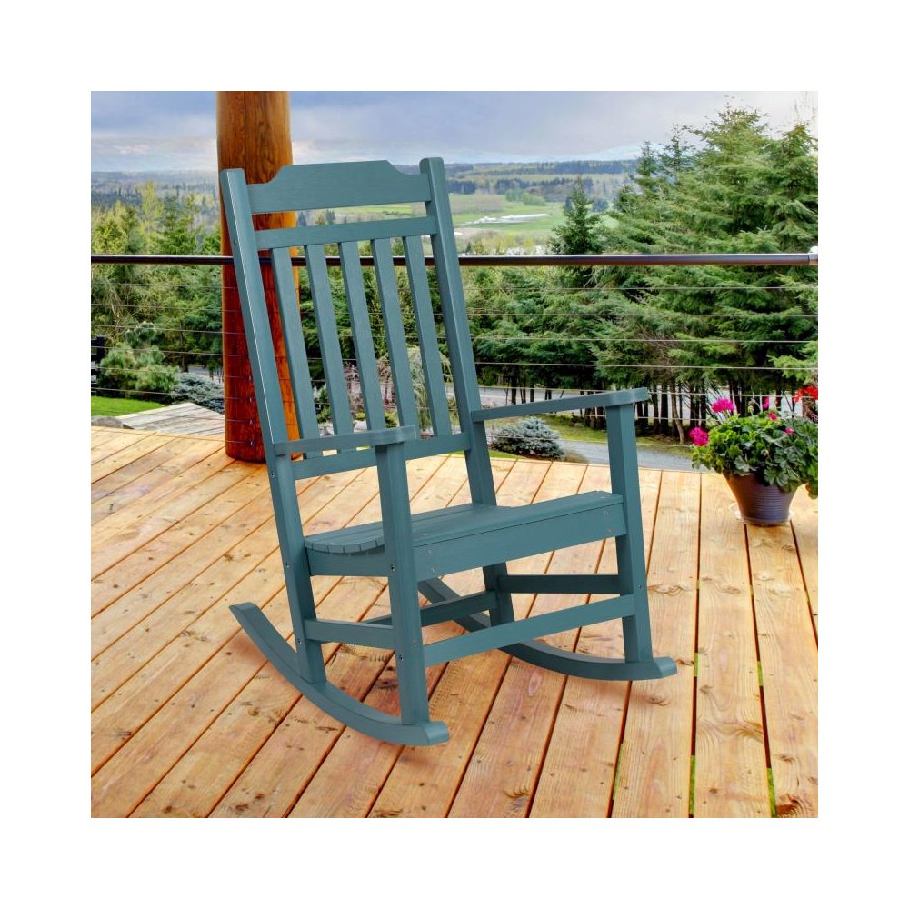 All-Weather Poly Resin Rocking Chair in Teal