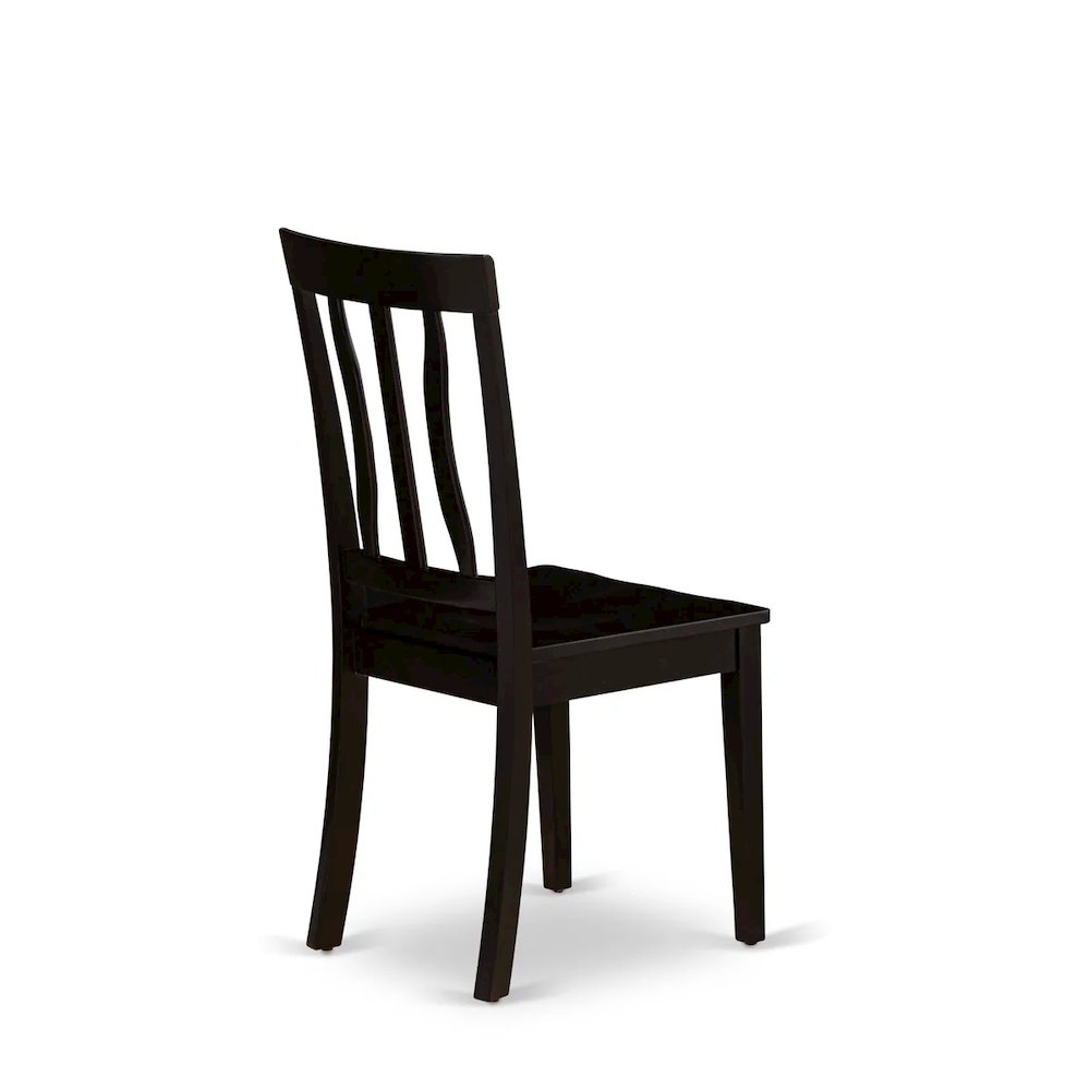 Antique Dining Room Chairs - Slat Back Wooden Seat Chairs, Set of 2
