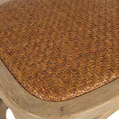 Brown Backrest Counter Stool with Foam Cushioning and Wood Frame