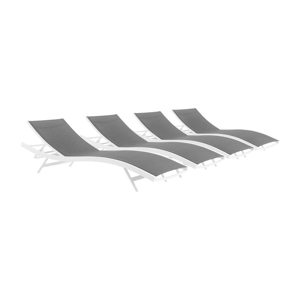 Outdoor Patio Lounge Chair Set Of 4 With Stylish Design And Comfort