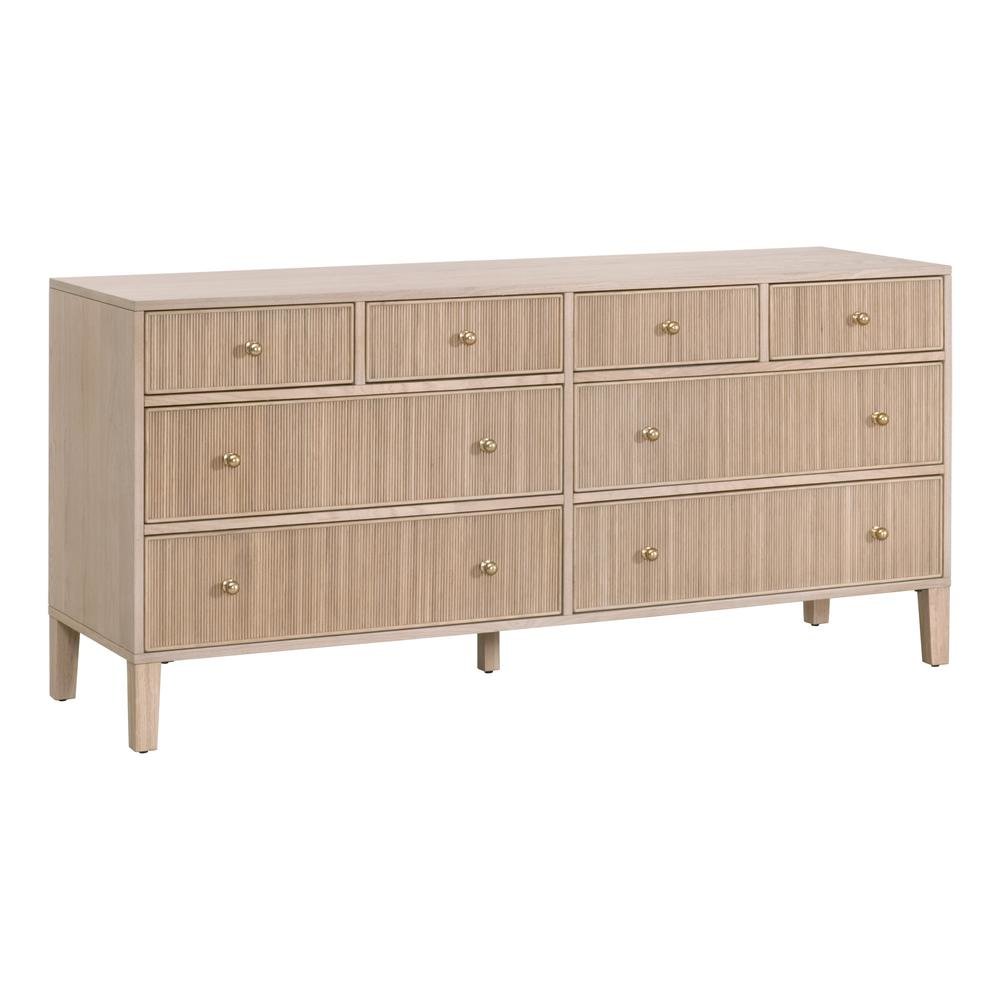 Brown Dresser for Bedroom – Wooden Chest of Drawers with 8 Drawers