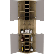 Obregon Corner Bar Cabinet Macadamia / Taupe MDF