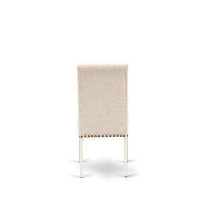 Dining Room Set Linen White, BOBR5-WHI-02