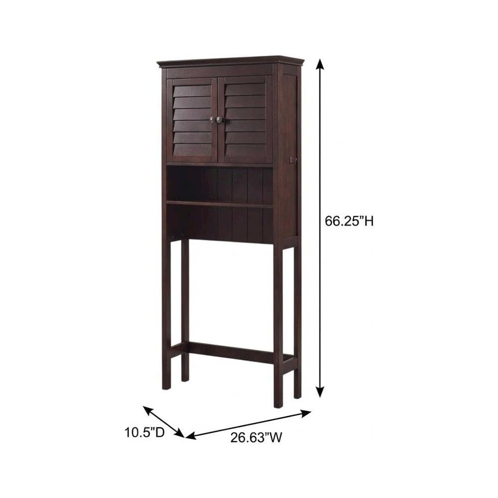 Espresso Space Saver Bathroom Vanity with Anti-Tip Hardware