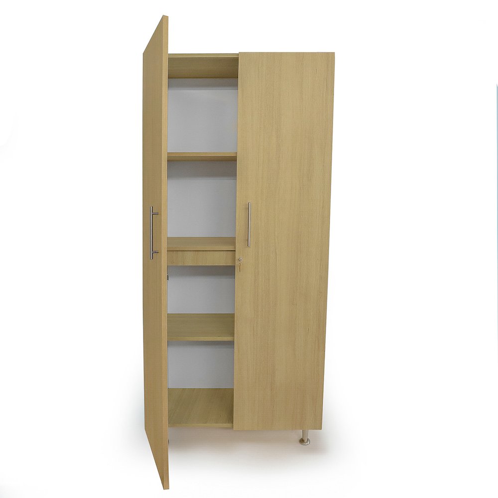 Tall And Wide Cabinet in Brown and White Color