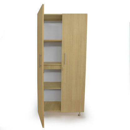 Tall And Wide Cabinet in Brown and White Color