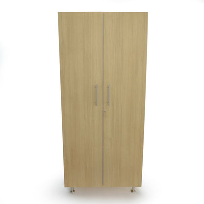 Tall And Wide Cabinet in Brown and White Color