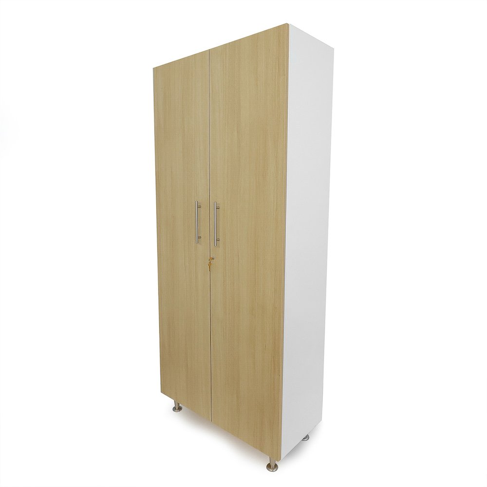 Tall And Wide Cabinet in Brown and White Color